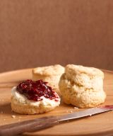 Scones and Clotted Cream with Strawberry Jam